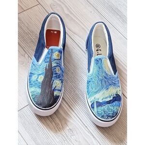 (S-6017) Women's Canvas Slip-on Shoes Sz 39 (8.5)